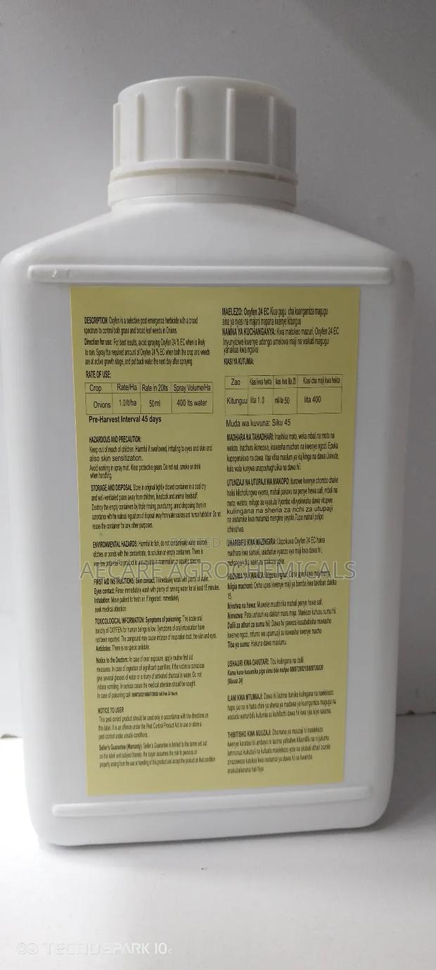 Oxyfen Herbicide 24% Ec Pre-Emergence Onion 1litre - thumbnail 4