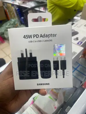 Samsung Charger 45W PD Adapter USB-C to USB-C Cable(5A)