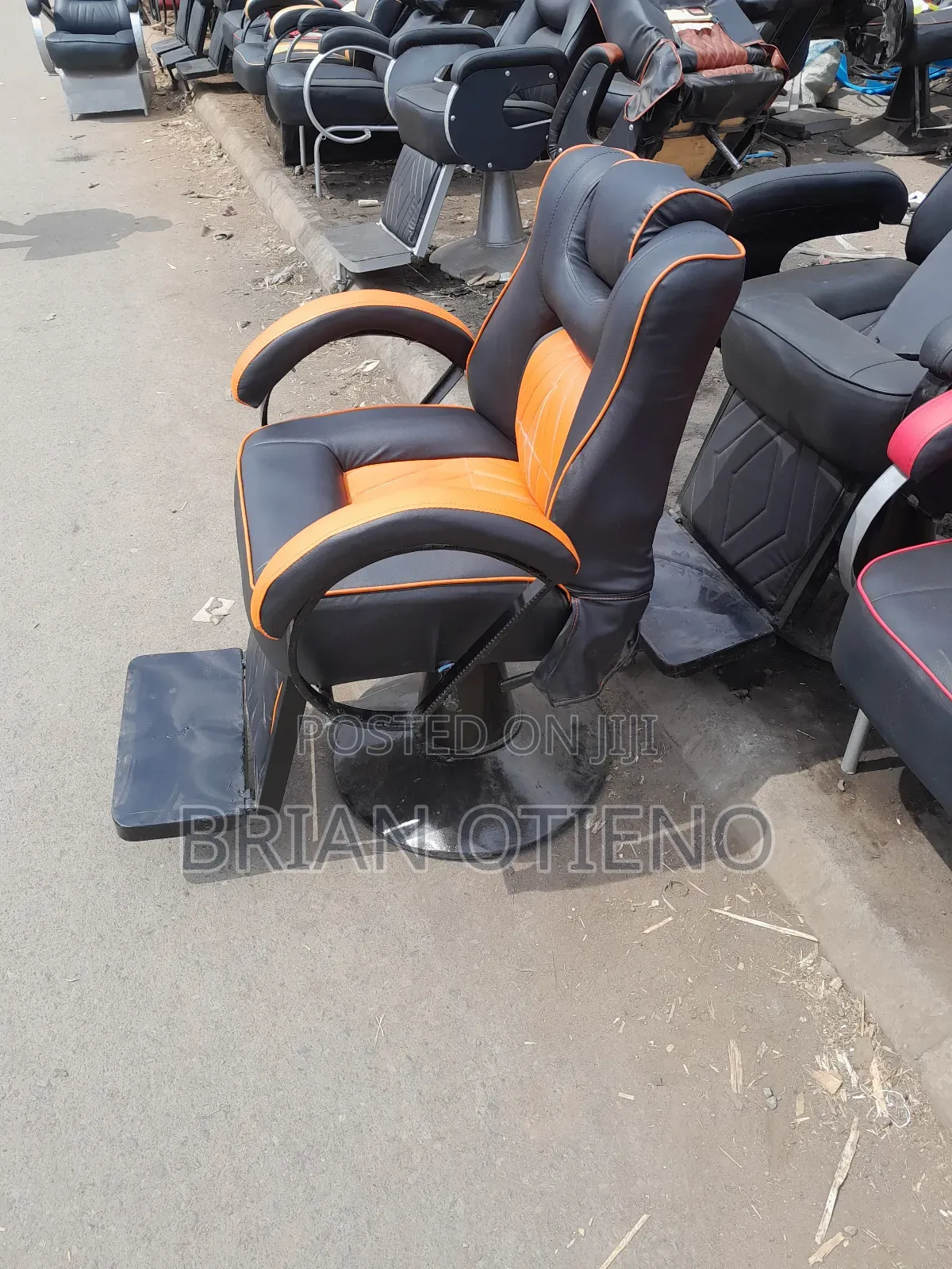Yellow Adjustable Barber Chairs