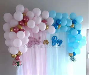 Party Balloons And Baby Shower Items.