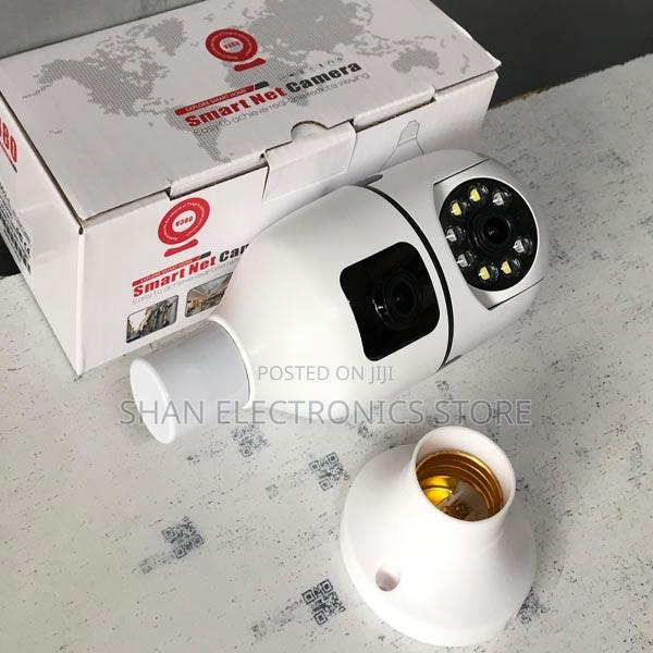 360 Degree PTZ Light Bulb Camera V380 Dual Lens Nanny Cam
