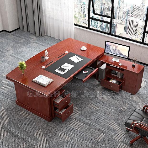 Modern Luxury Wood L Shaped Ceo Boss Desk