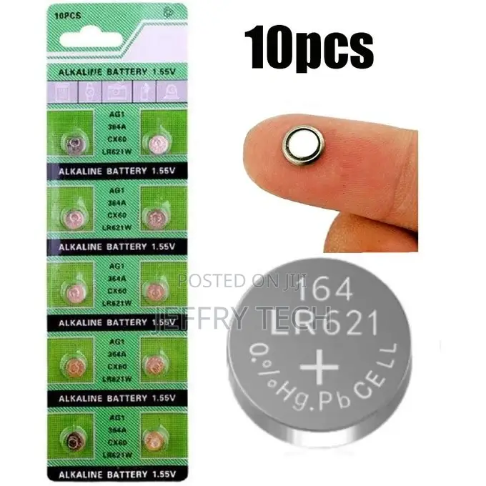 10pcs/Pack AG1 Watch Coin Battery 1.55V 364 SR621SW LR621 LR