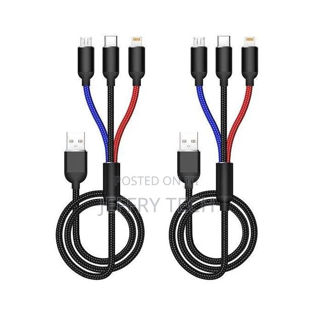 Fast Charging 3 in 1 Type C, Micro USB, Lightning - main view