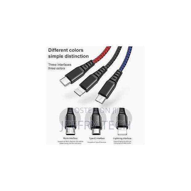 Fast Charging 3 in 1 Type C, Micro USB, Lightning - thumbnail 2