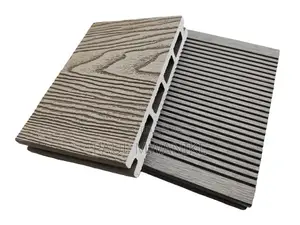 Outdoor Wood Plastic Composite 3D Embossed WPC Flooring