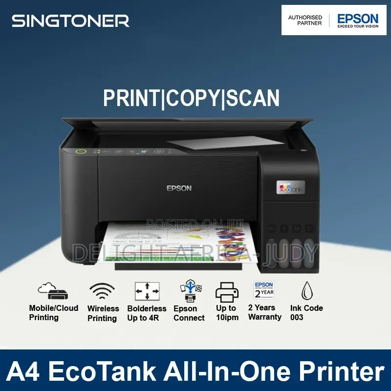 Wireless Printer Epson L3250 Ink Tank Printer, Scan, Copy