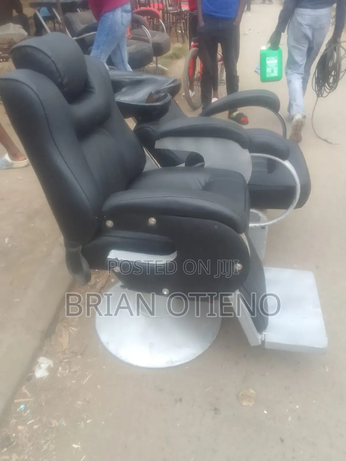 Black and Silver Barber Chairs