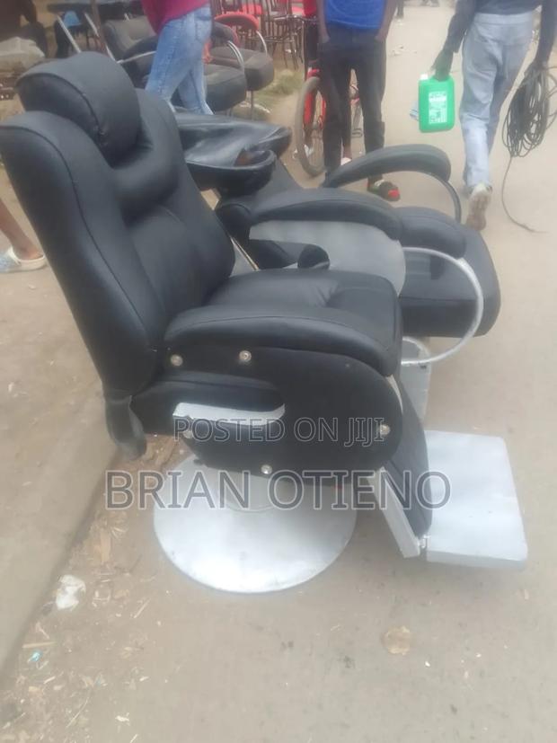 Black and Silver Barber Chairs - main view