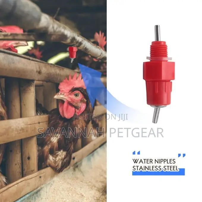 5pcs Water Nipples Stainless Steel Ball Drinker Poultry