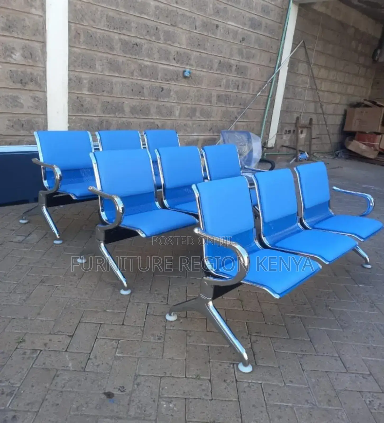 Waiting Bench Padded Three Seater