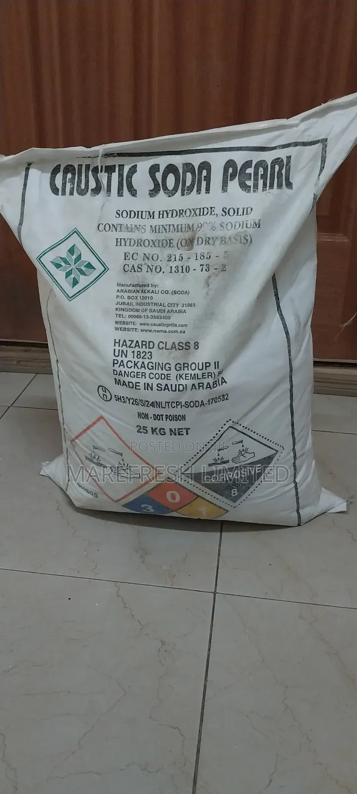 Caustic Acid/Sodium Hydroxide 25kge