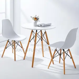 Dining Set Modern Round Dining Table 2 Chairs