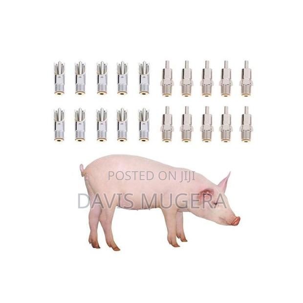 5 Pieces Pig Nipple Drinker Water Automatic Stainless Steel - main view
