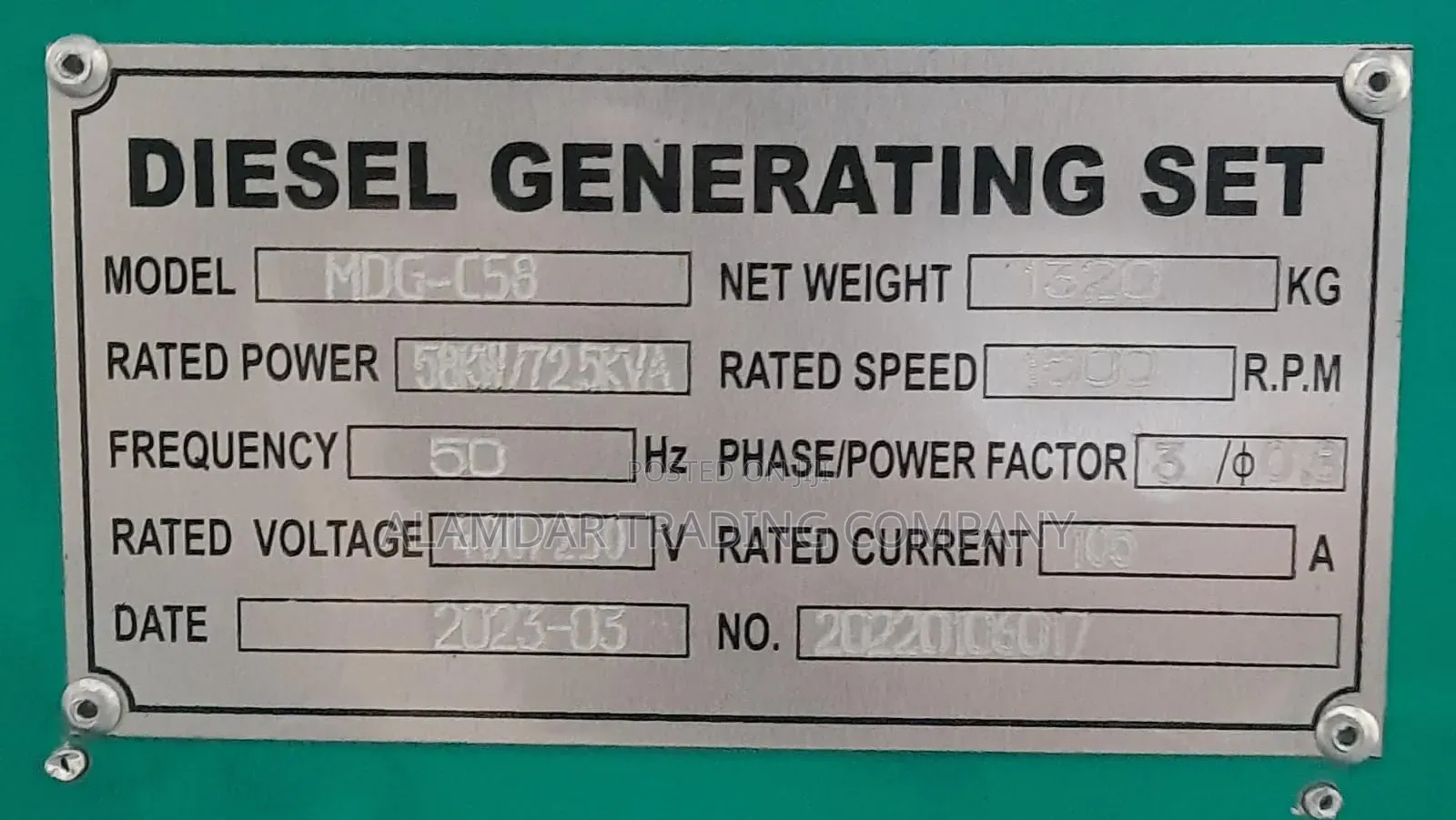 72.5kva Generator