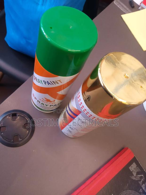 Spray Paints Gold and Green - main view