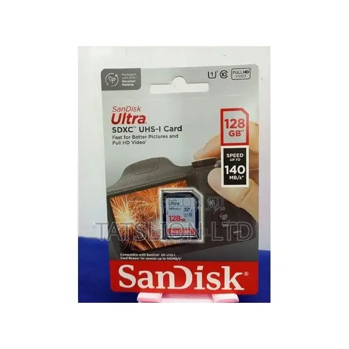 Sandisk 128gb Sd Card Ultra, High Speed Camera Card SDXC-Uhs