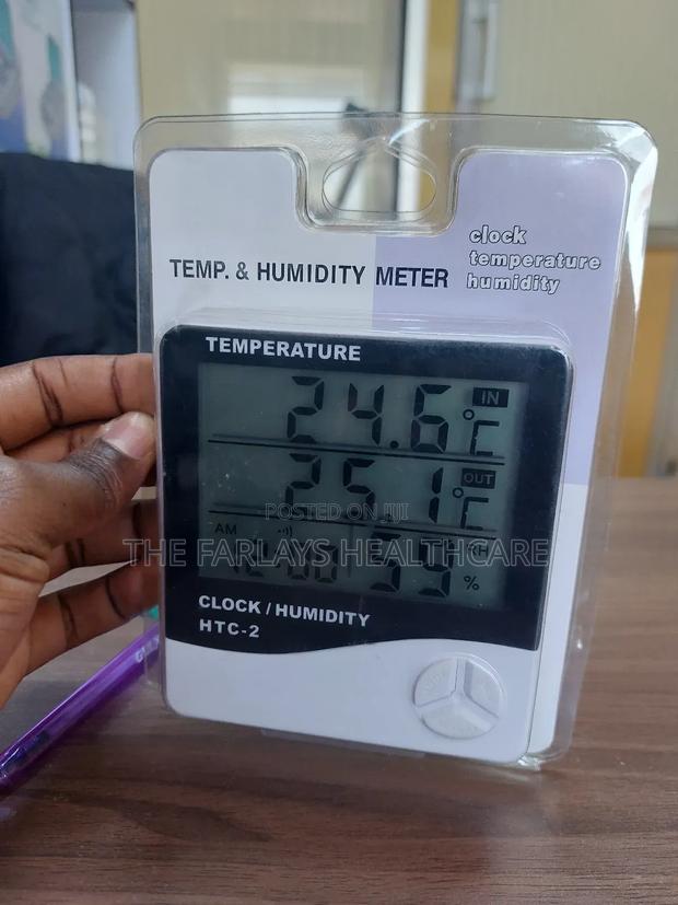 Temperature And Humidity Meter With Probe For Incubators