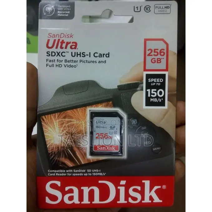 Sandisk 256gb Extreme Pro 150mbp/S High Speed Sd Card for Ca