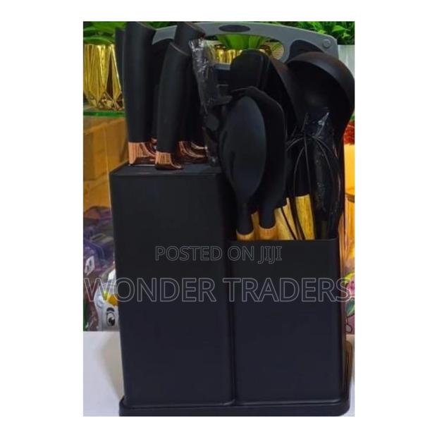 19pc Silicon Spoons Available ,Black and Grey Available - main view