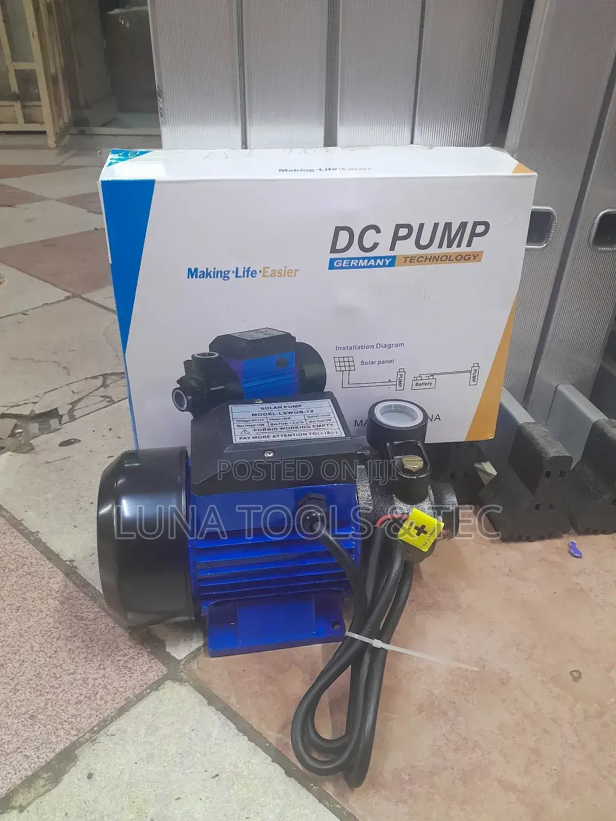 Solar Dc,Surface Pump,12v,180w, 15m Max.Head.