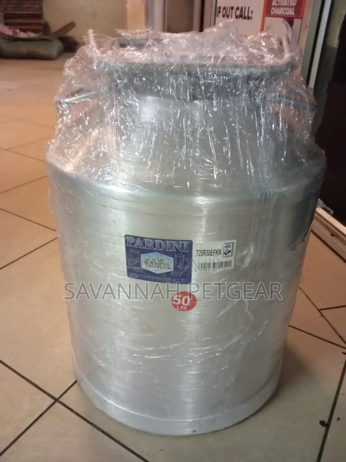 50L Pardini Milk Can Short Neck Heavy Duty