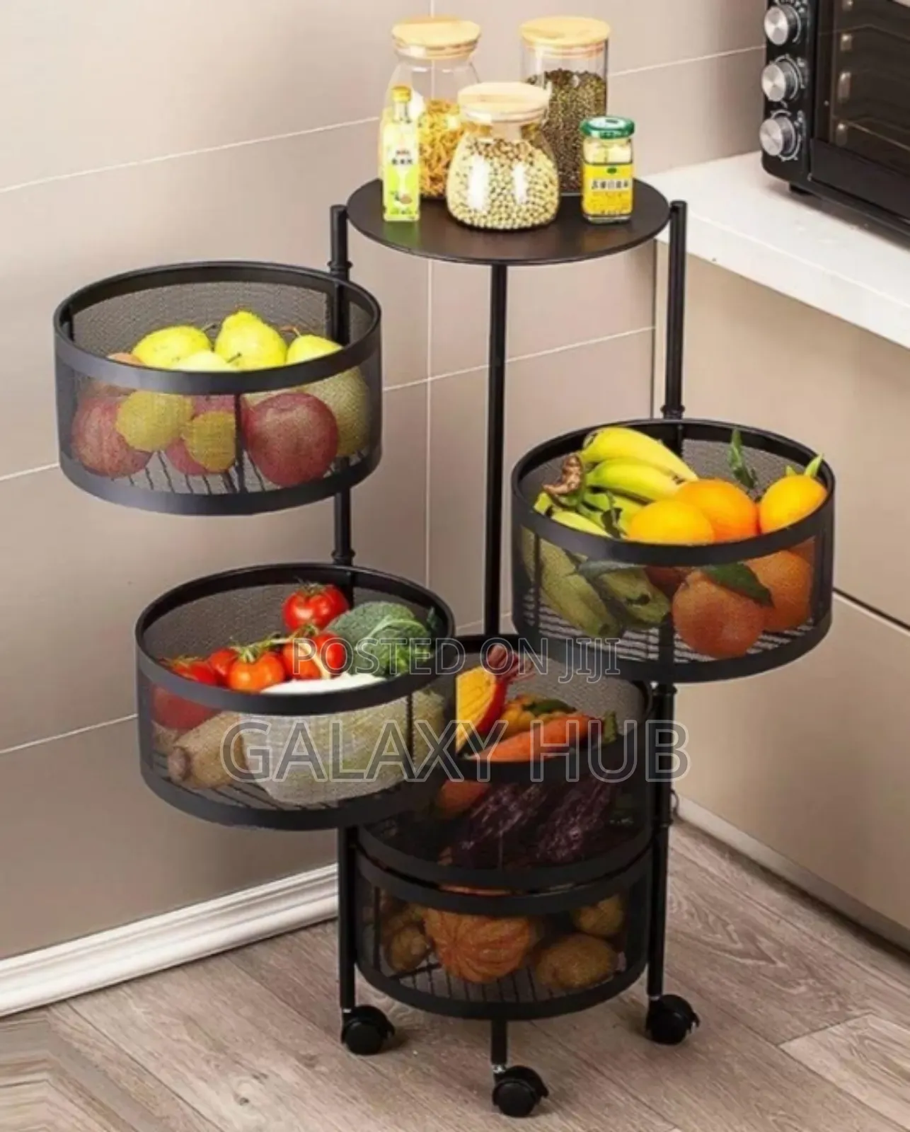 5tier Multi-purpose Round Kitchen Rack