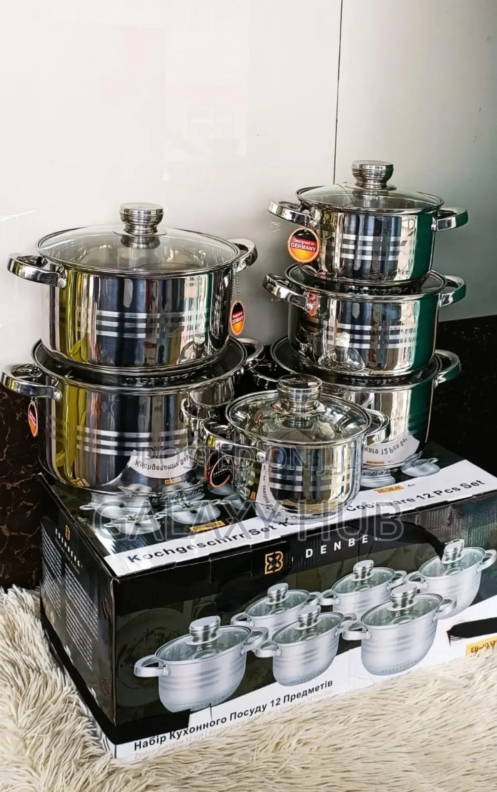 Edenburg 12pcs Stainless Steel Cooking Pot
