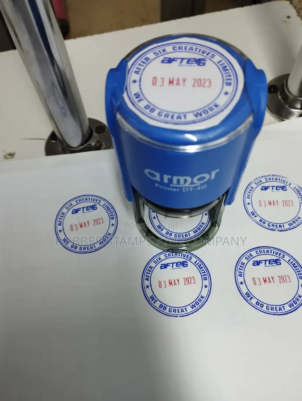 Dater Self Inking Rubber Stamps With Logo