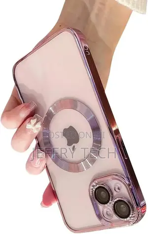 Pink iPhone 13 Case Magnetic Clear Withcameralens Protector
