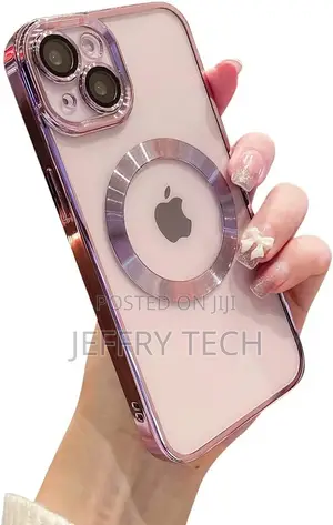 Pink iPhone 13 Case Magnetic Clear Withcameralens Protector