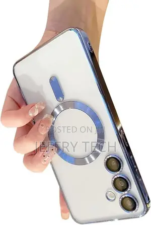 Bluesamsung Galaxy S24 Case Magnetic Clear With Camera Lens
