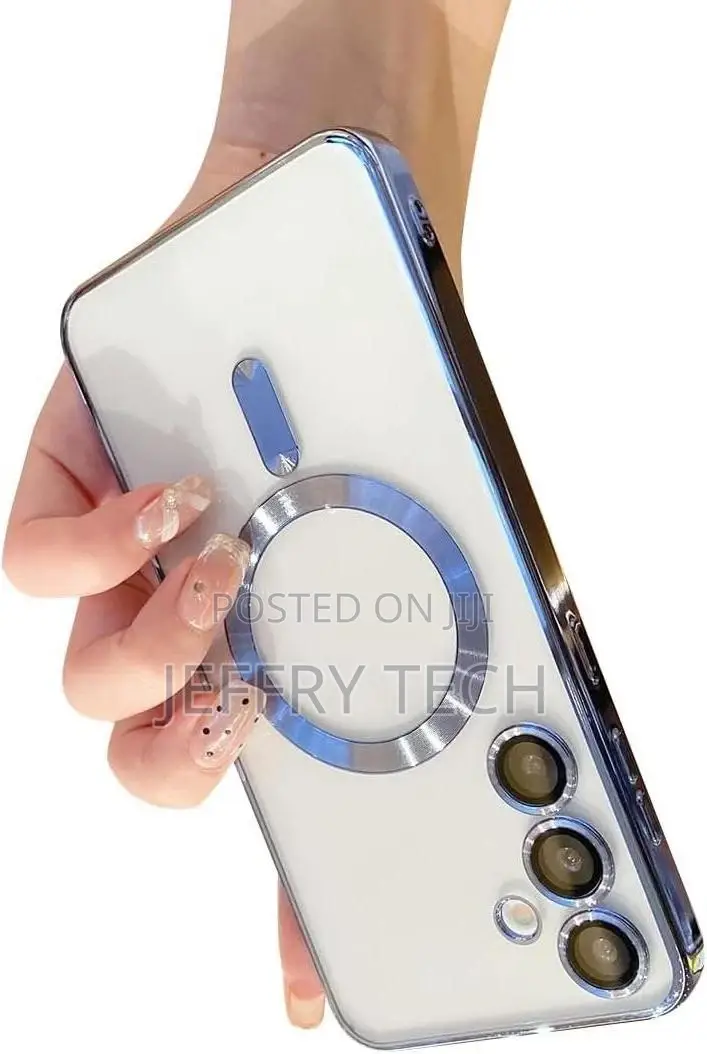 Bluesamsung Galaxy S24 Case Magnetic Clear With Camera Lens