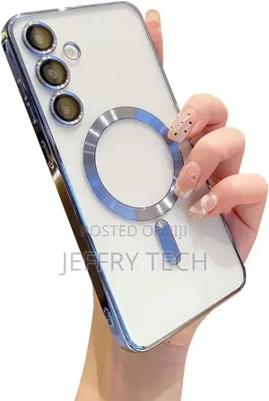 Bluesamsung Galaxy S24 Case Magnetic Clear With Camera Lens