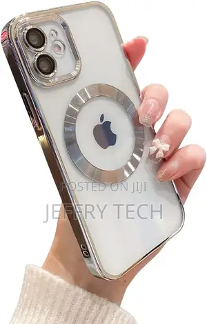 Silver iPhone 11 Case Magnetic Clear With Camera Lens