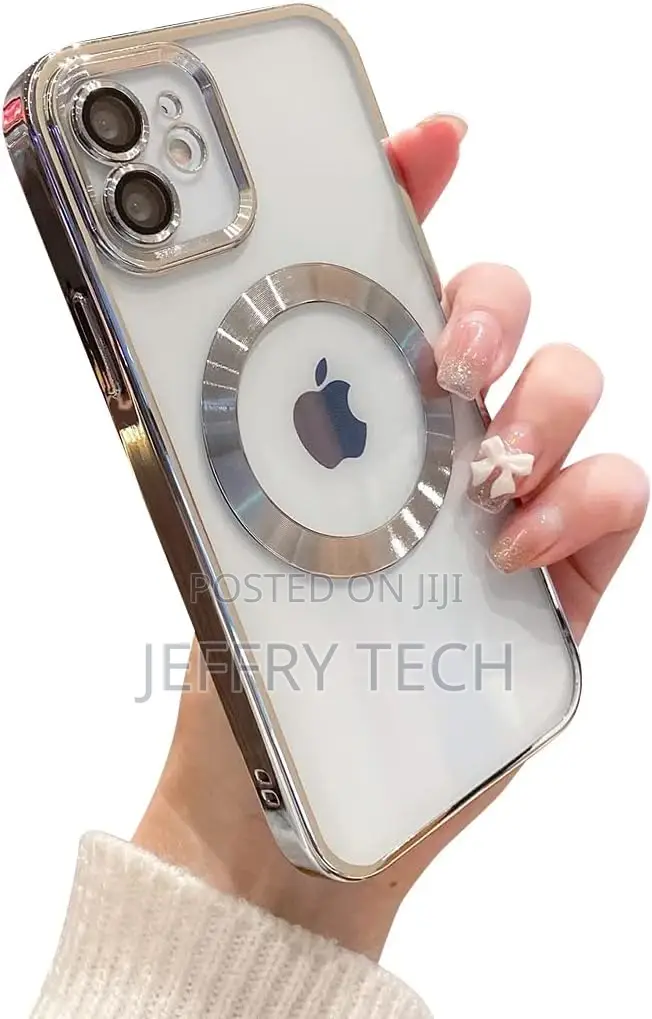 Silver iPhone 11 Case Magnetic Clear With Camera Lens