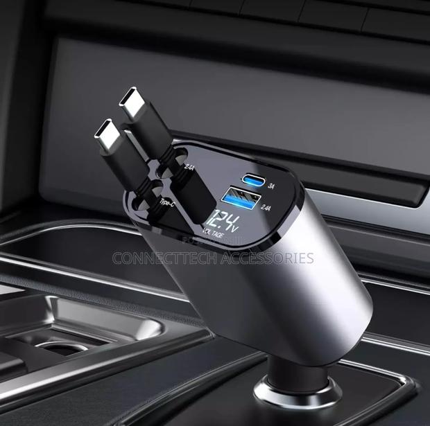 Green Lion 4 in 1 Retractable Car Charger