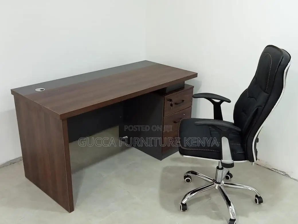 Office Set, 1400MM Executive Desk and Orthopedic Chair