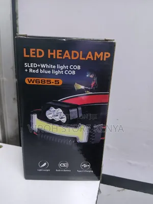LED Headlamp W685-5 COB Rechargeable Cycling Head Torch