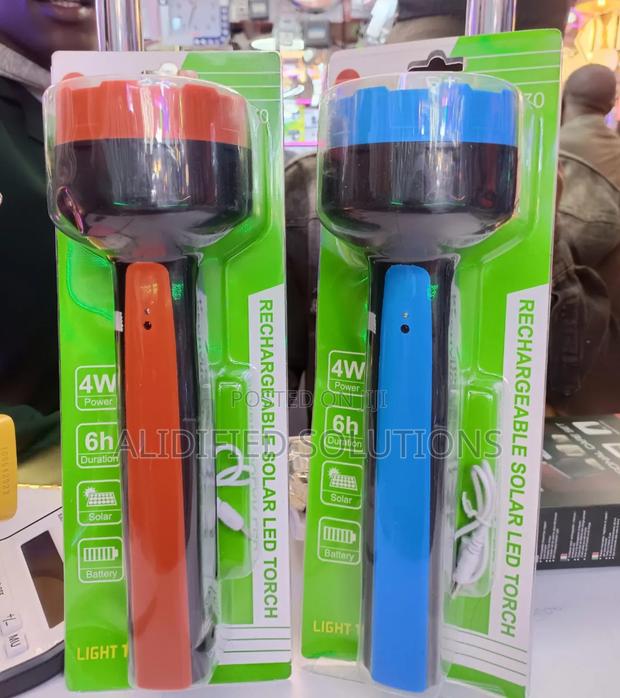 Rechargeable Solar Led Torch - main view