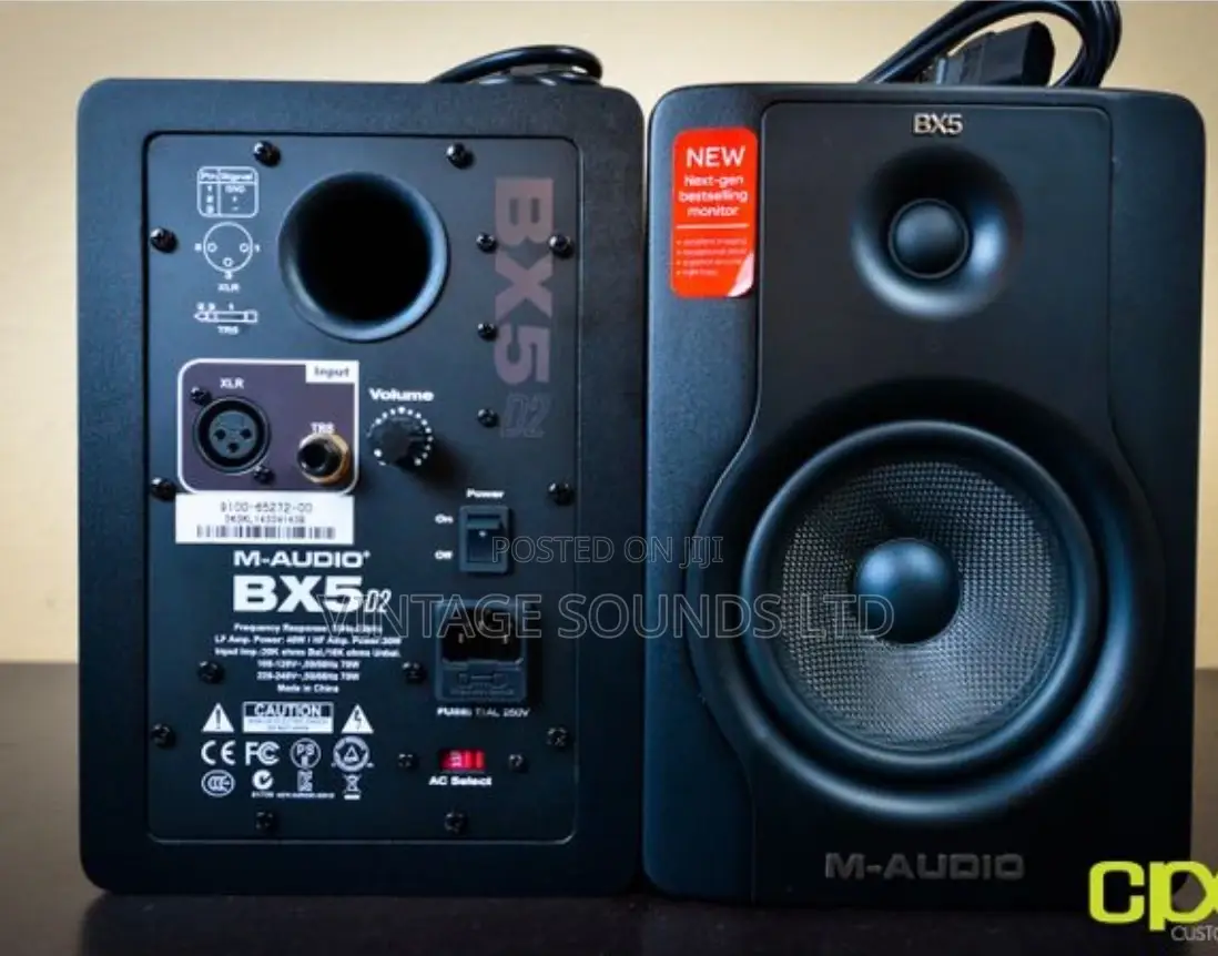 M-Audio Bx5 D2 5" Active Pair Studio Monitor Speakers Black