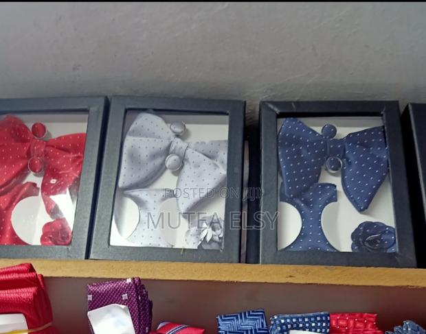 Red,White Blue Polycadot Executive Bowtie Sets - thumbnail 2