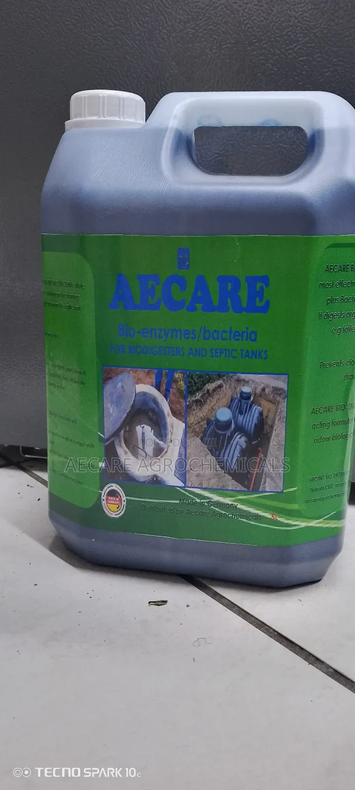 Aecare Bioenzyme Bacteria for Biodigester and Septic 5 Litre
