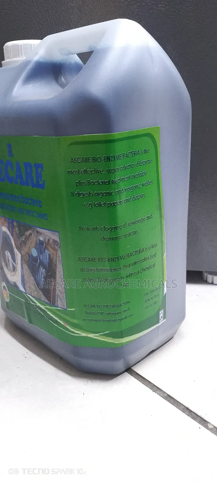 Aecare Bioenzyme Bacteria for Biodigester and Septic 5 Litre