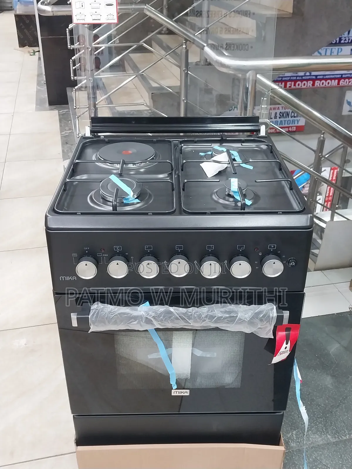 Mika Standing Oven Cooker 3gas+1electric Plate +Oven