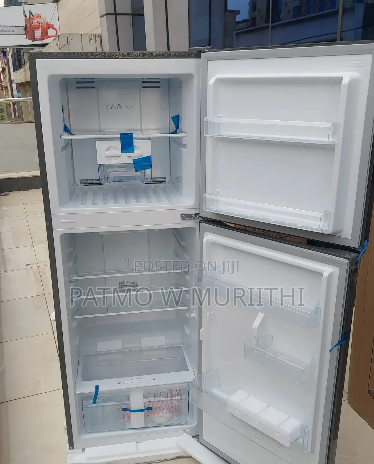 Fridge, 202L Mika Refrigerator No-Frost Dark Silver