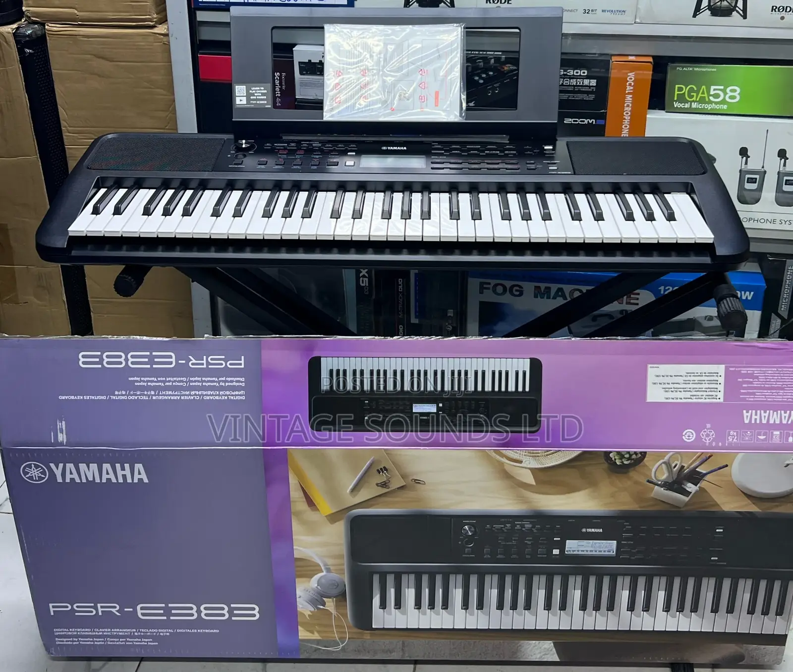 Yamaha PSR-E383 Portable Keyboard 61-Key, Advanced