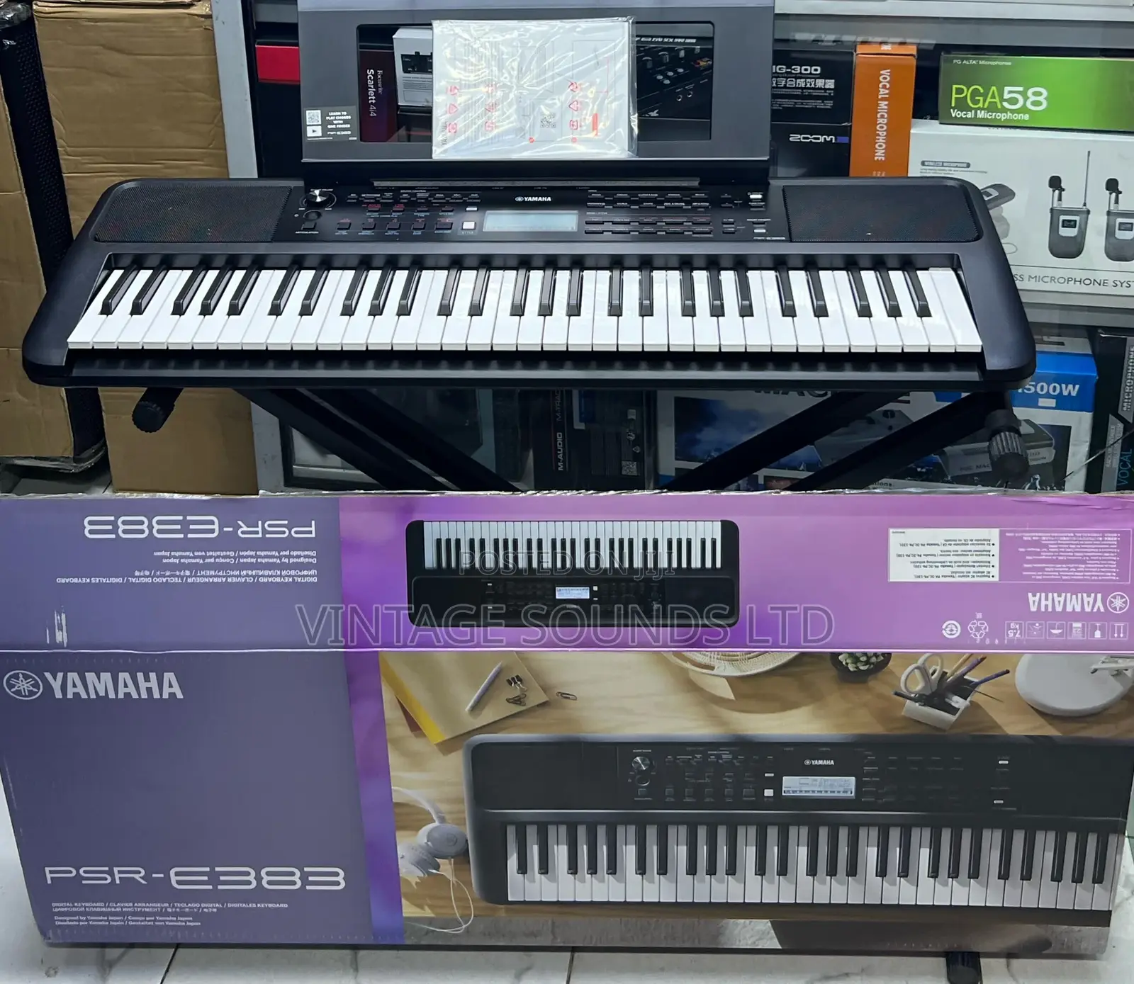 Yamaha PSR-E383 Portable Keyboard W/650 High Quality Voices