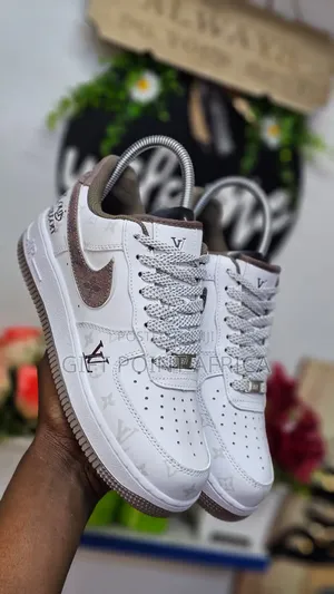LV Nike Airforce 1 Custom Sneakers