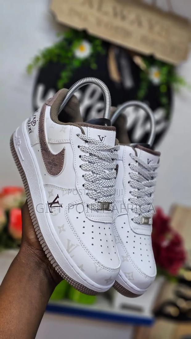LV Nike Airforce 1 Custom Sneakers - main view